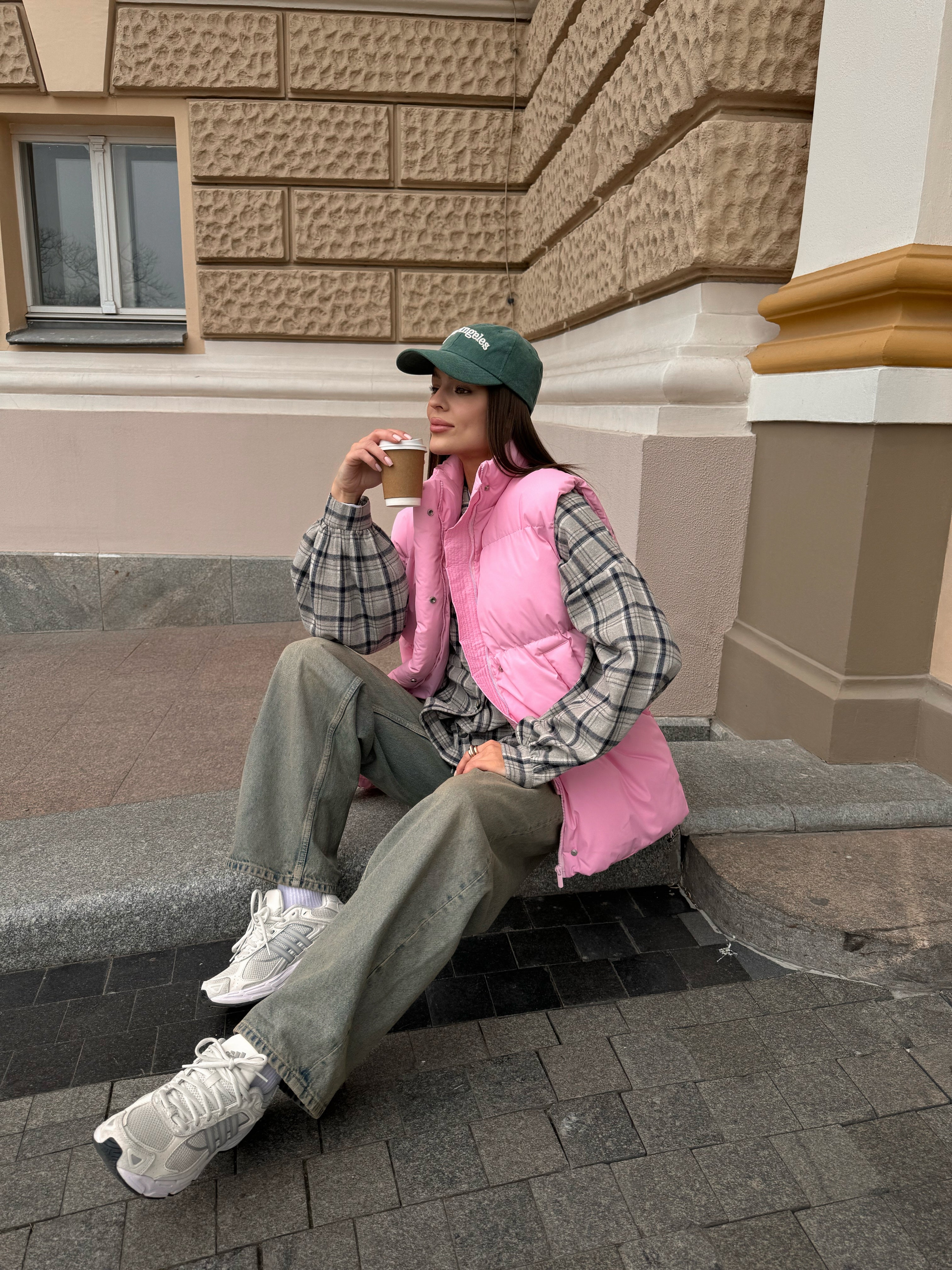 Жилетка LONG рожева