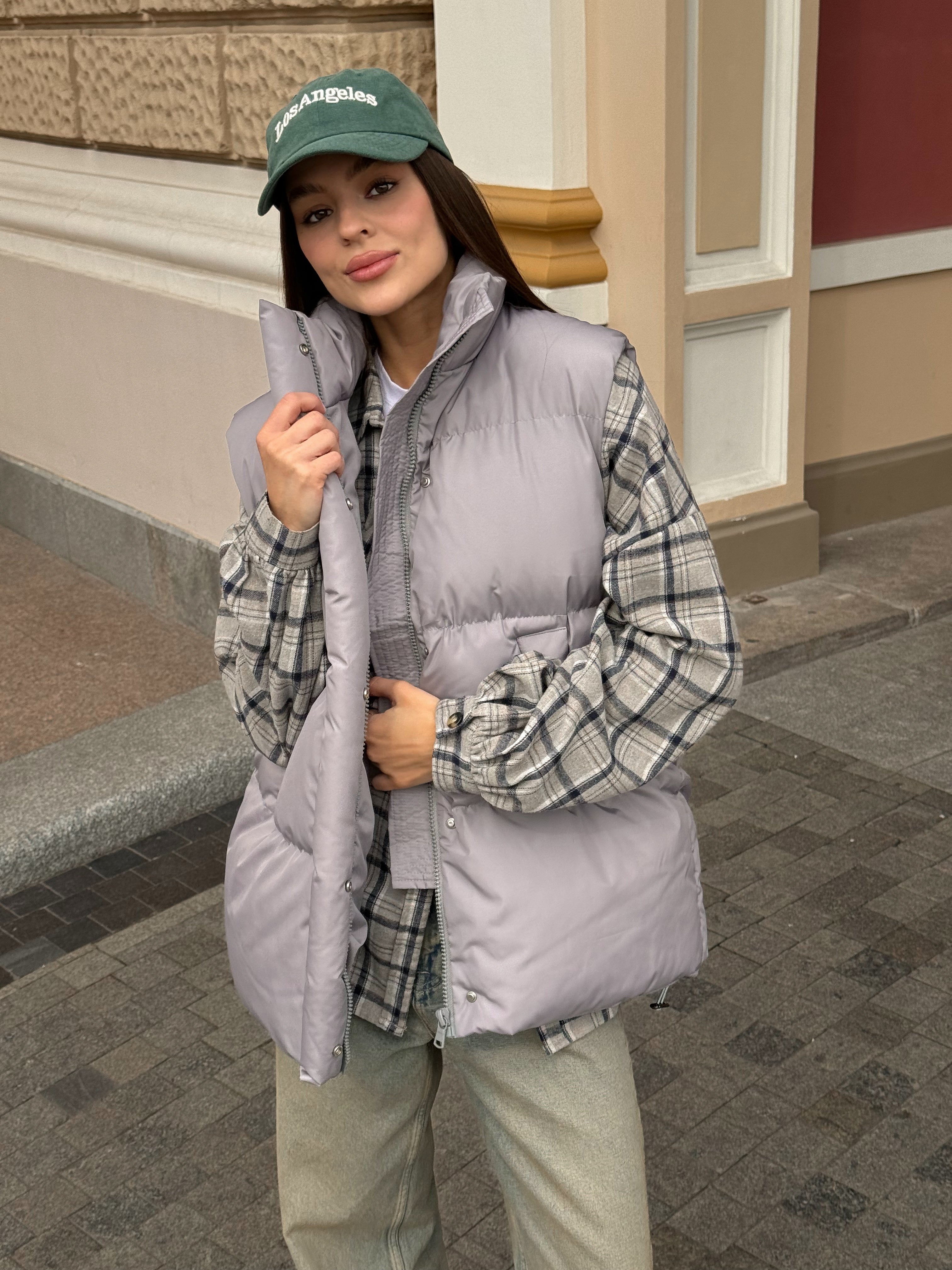 Жилетка LONG сіра