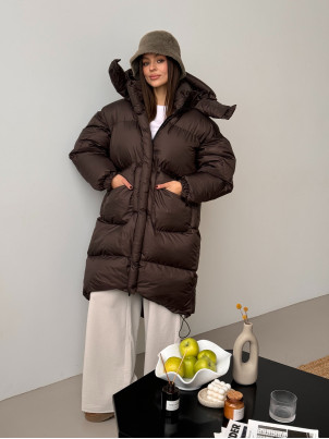Пуховик Blanket Coat шоколадний