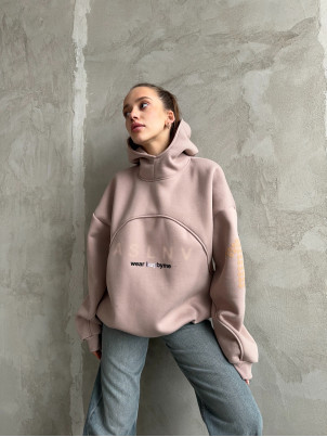 Худі oversize ASLNV пудрове